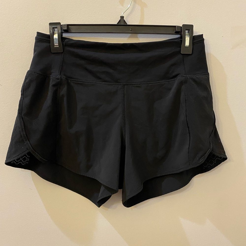 lululemon Real Quick Short Black Women Size 6 - Picture 3 of 10
